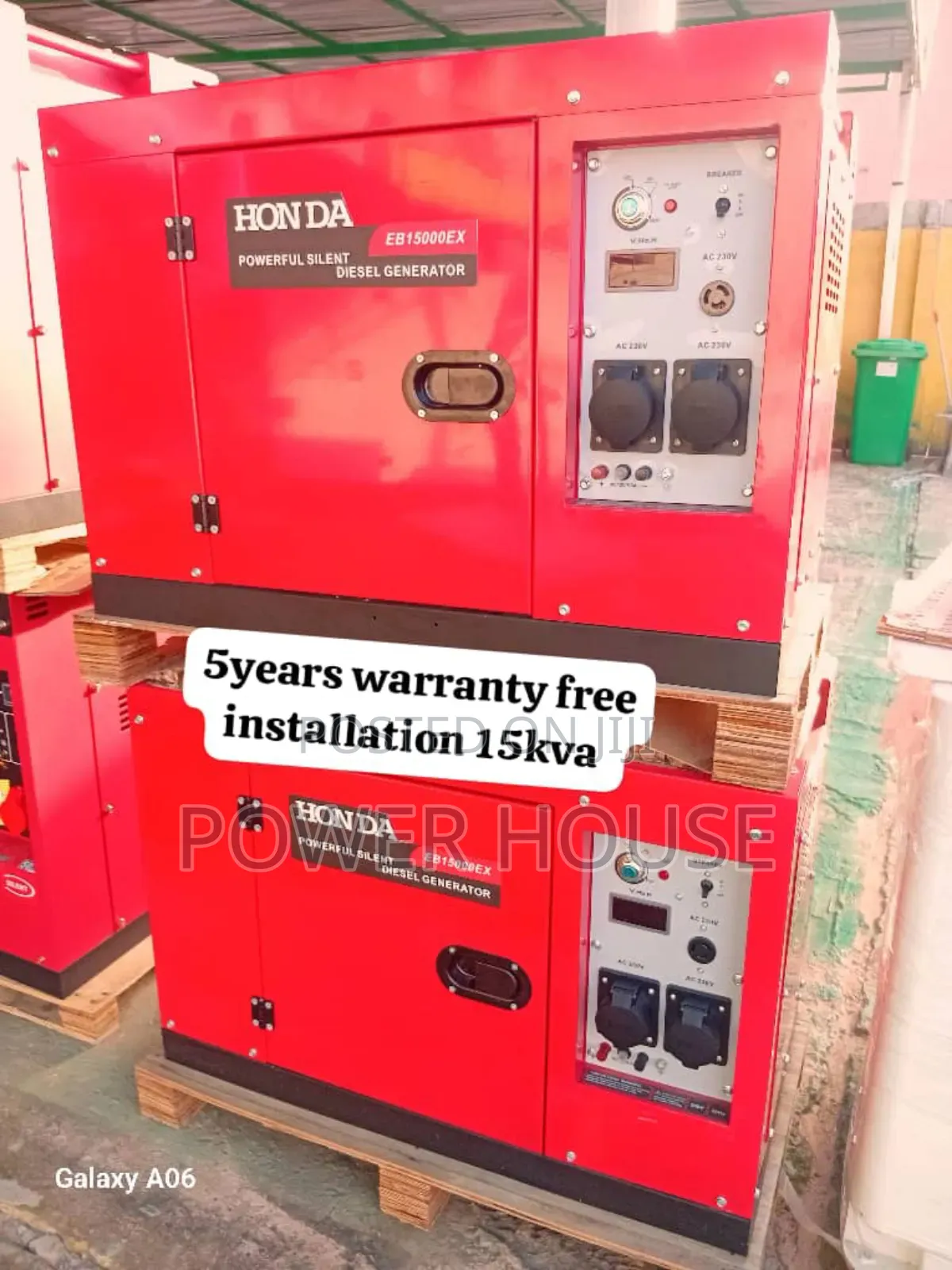 Bravo Legacy Honda Diesel Generator 15kva 16500watts 15kva
