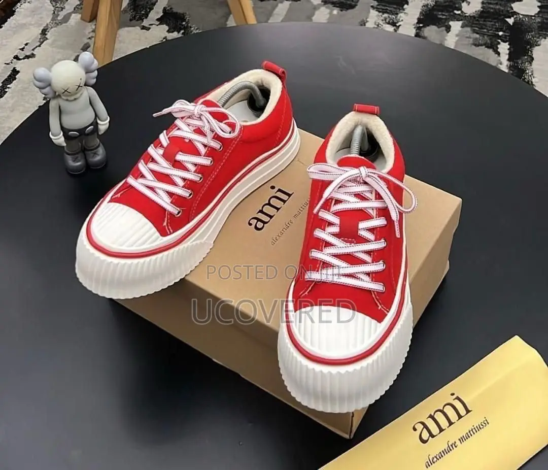 Ami Rainbow Lace Up Sneaker Shoes