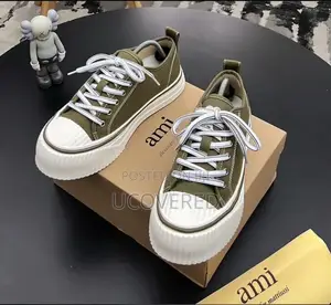 Ami Rainbow Lace Up Sneaker Shoes