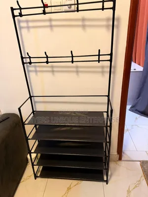 Metal Shoe Rack Available In Black And White