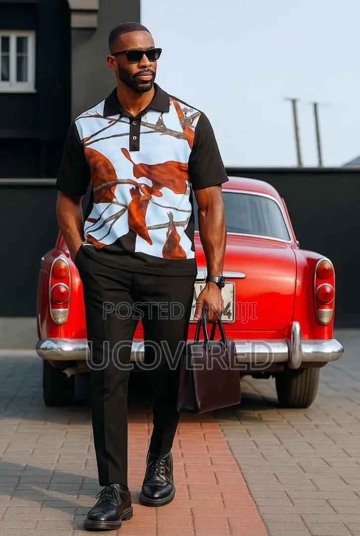 Men’S Short Sleeve Casual Button Shirts and Trousers