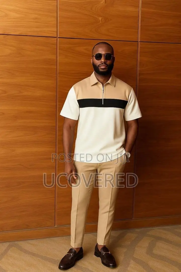 Men’S Short Sleeve Casual Button Shirts and Trousers