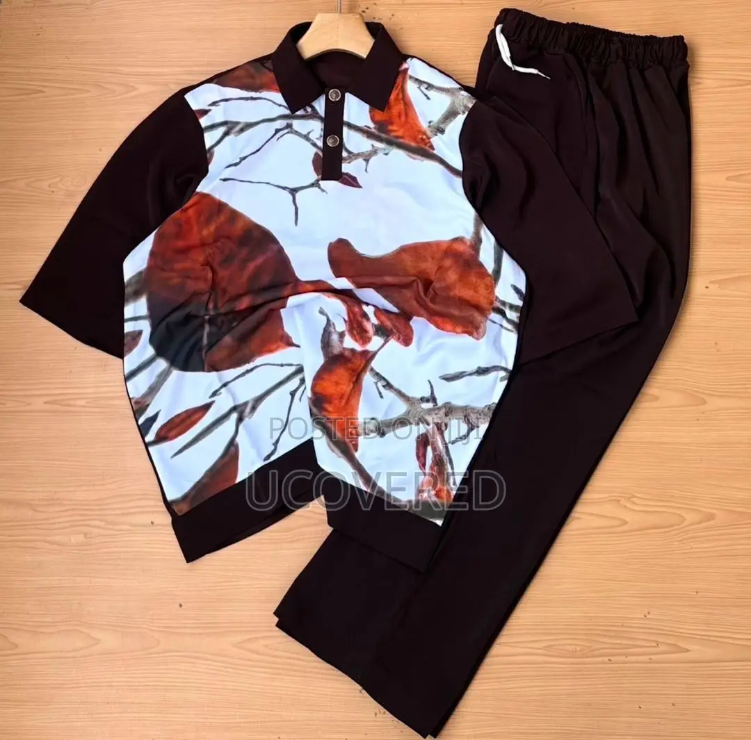 Men’S Short Sleeve Casual Button Shirts and Trousers