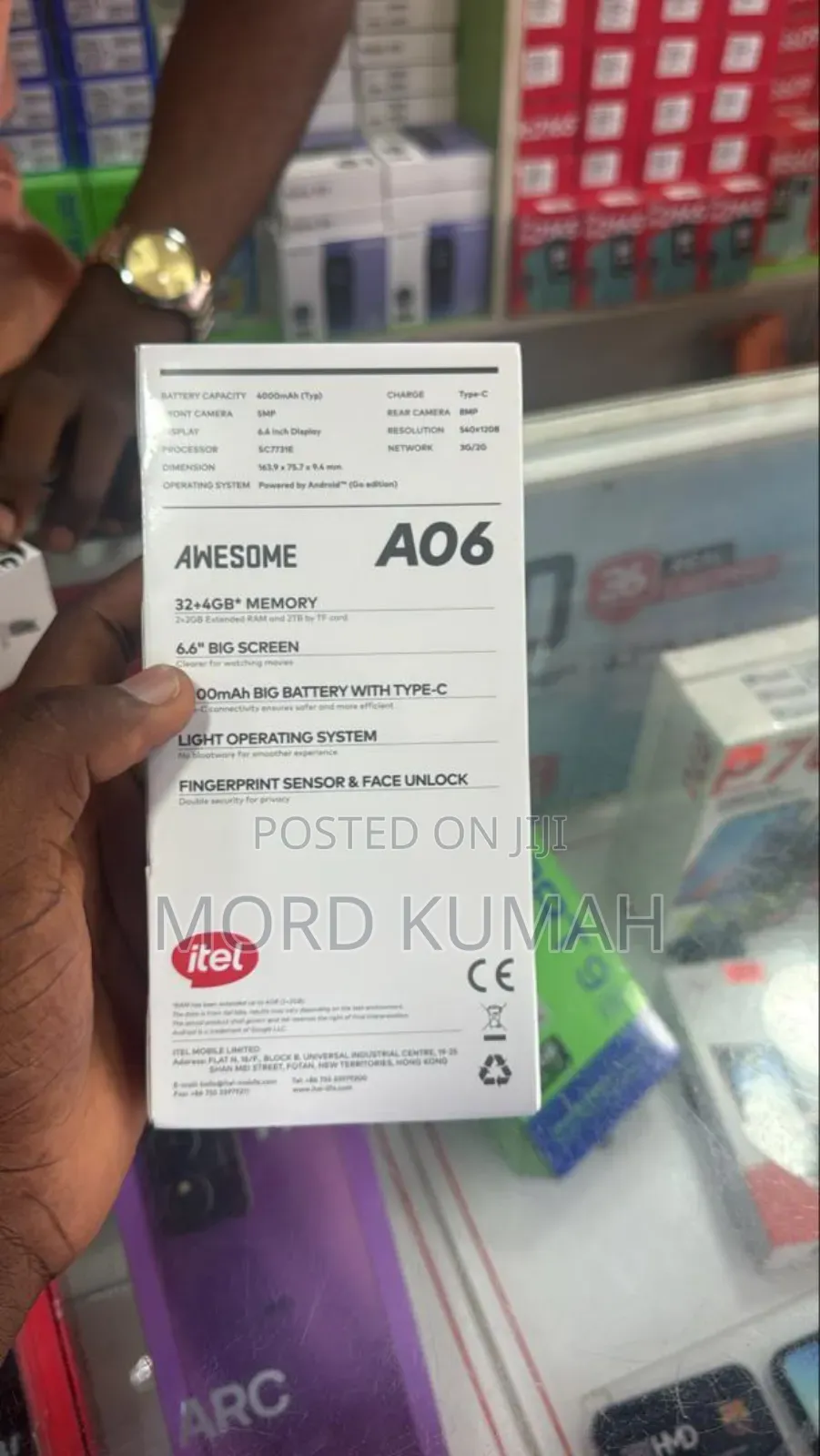 New Itel A06 32 GB Black