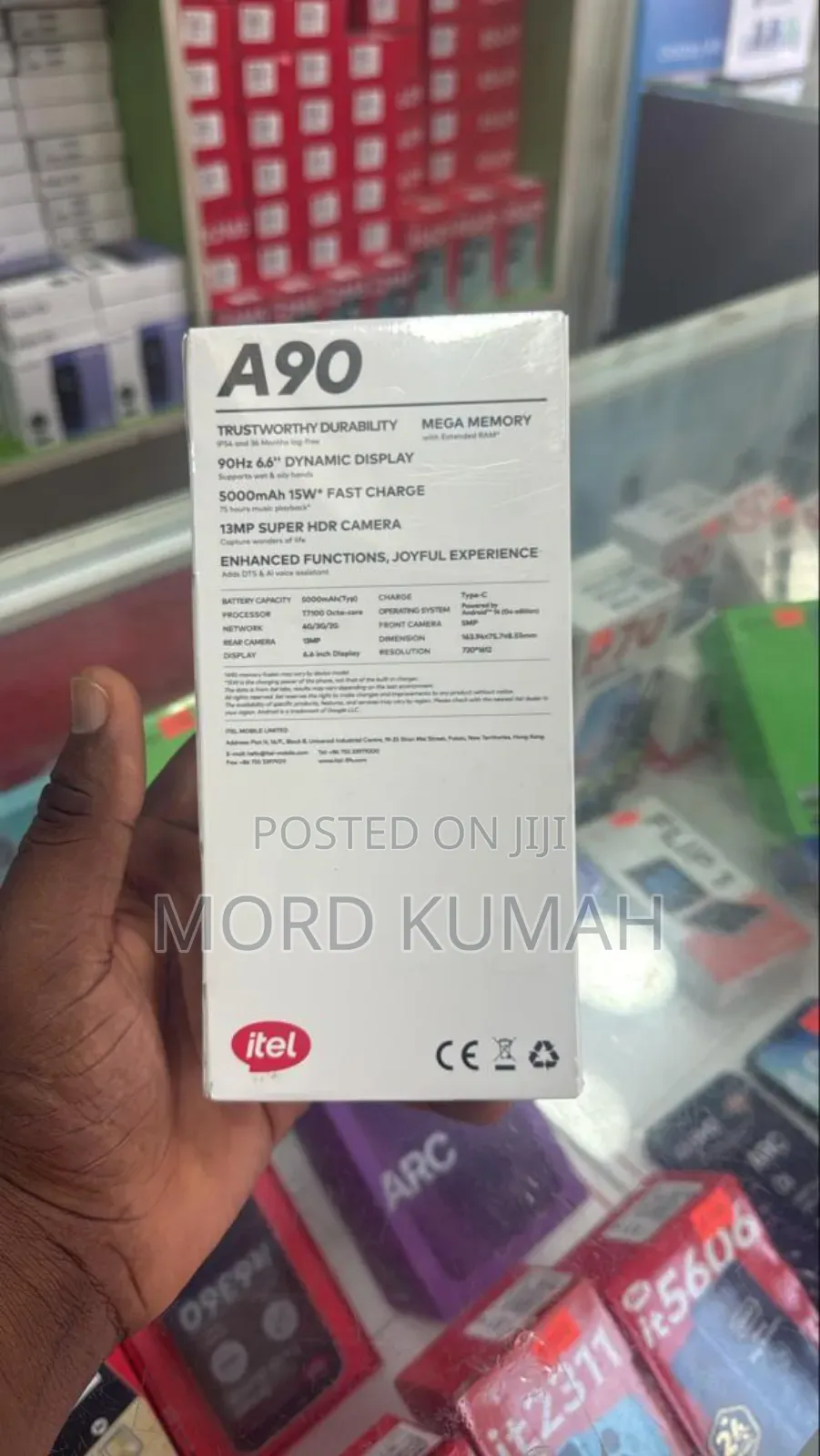 New Itel A90 64 GB Black