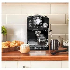 Swan Sk22110grn Retro Espresso Coffee Machine 15 Bar Grey