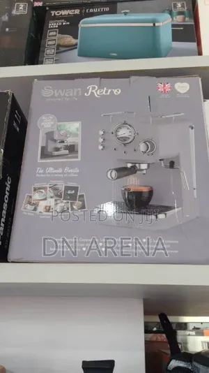 Swan Sk22110grn Retro Espresso Coffee Machine 15 Bar Grey