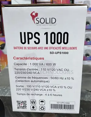 Solid Ups 1000va (1kva) With Avr Sd-Ups 1000