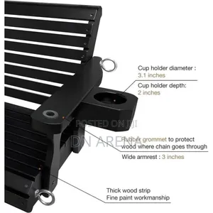 -Seater Wooden Porch Swing Outdoor Patio Garden
