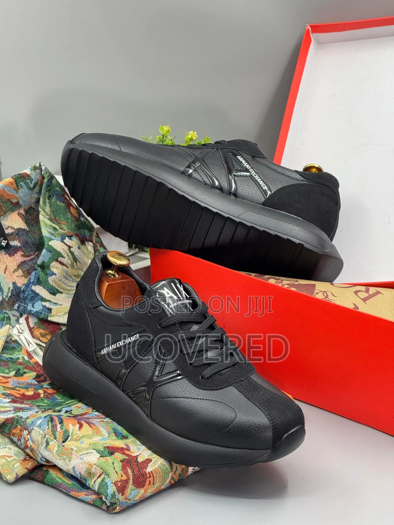 Armani Exchange Running Style With Thick Rubber Sole Sneaker