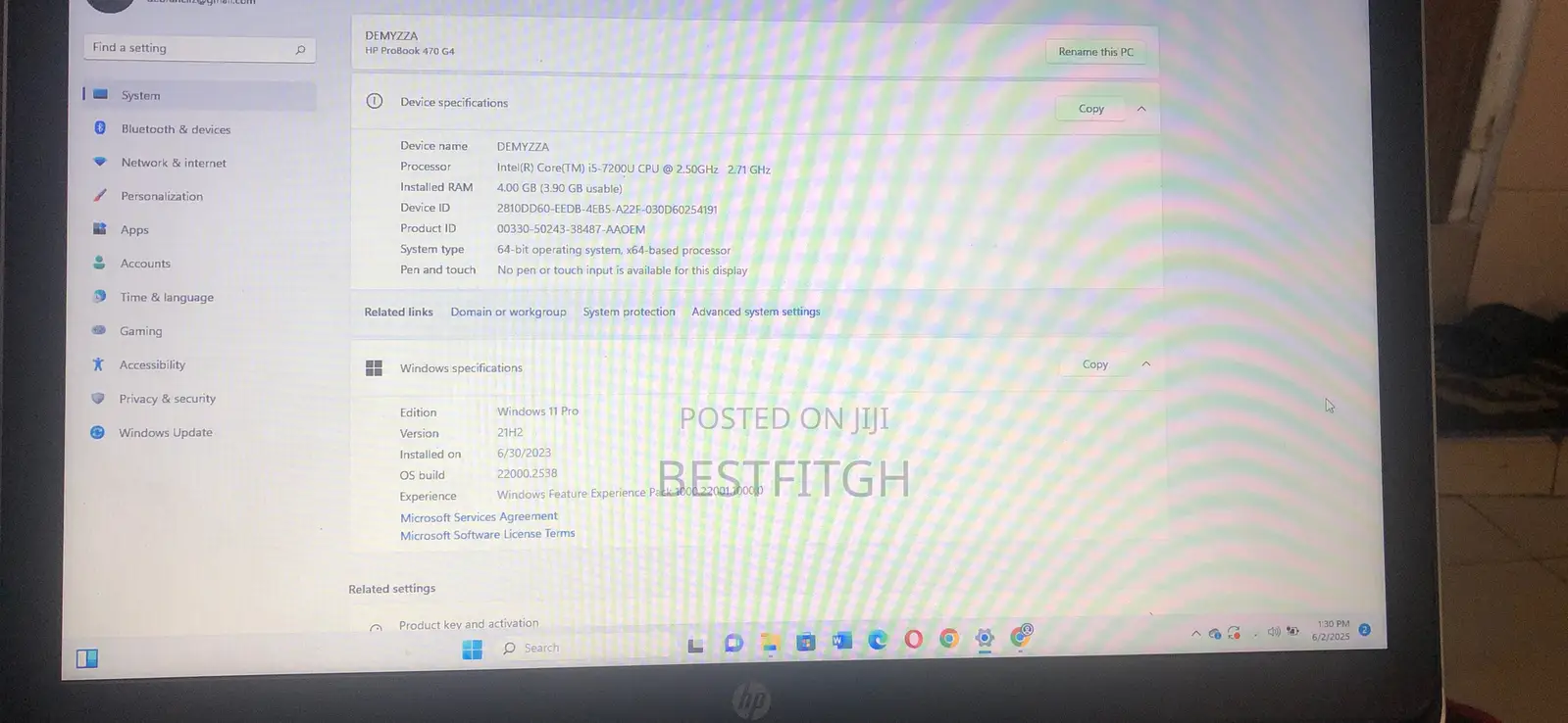 Laptop HP ProBook 470 G4 4GB Intel Core I5 HDD 350GB