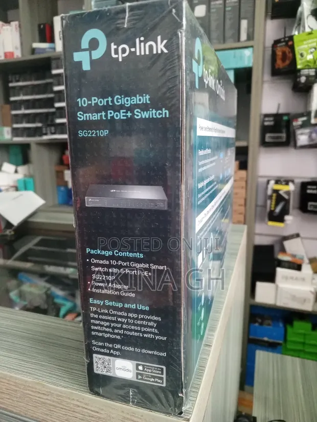 Tp-Link Omada 10 Port Gigabit Smart Poe+ Switch 61w Sg2210p 2