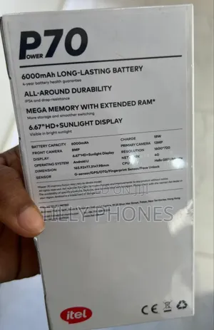 New Itel P70 64 GB Blue