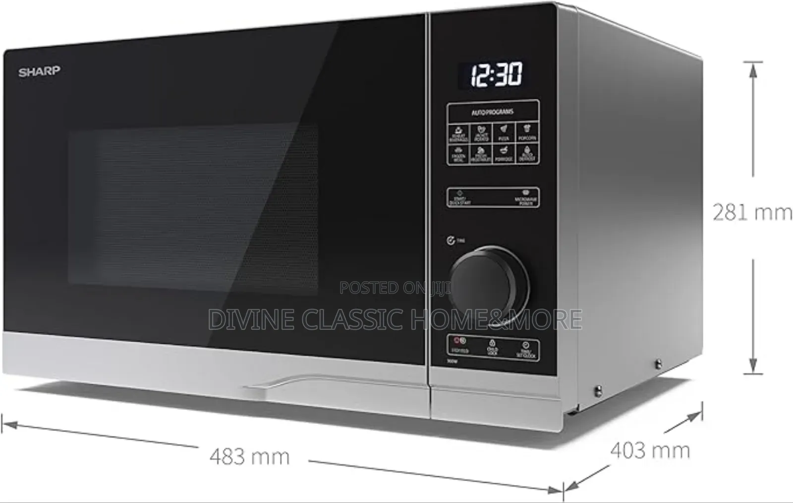 Sharp 25 Litre 900w Digital Microwave, 10 Power Levels,