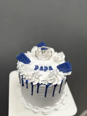 Blue Drip Cake