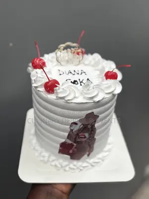 White and Red Theme Cake