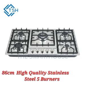 High Quality Stainless Steel 5 Burner Hob(86cm)Self Ignition