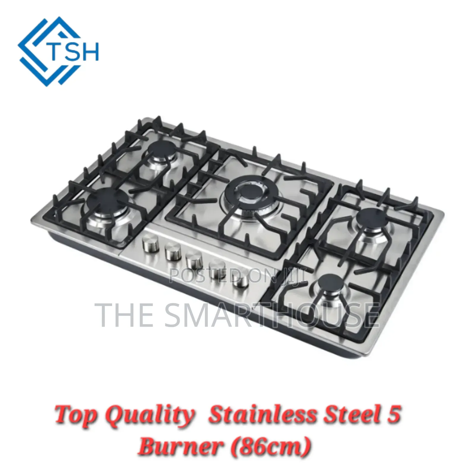 High Quality Stainless Steel 5 Burner Hob(86cm)Self Ignition