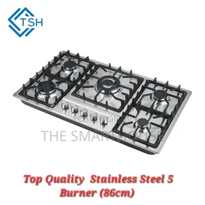 High Quality Stainless Steel 5 Burner Hob(86cm)Self Ignition