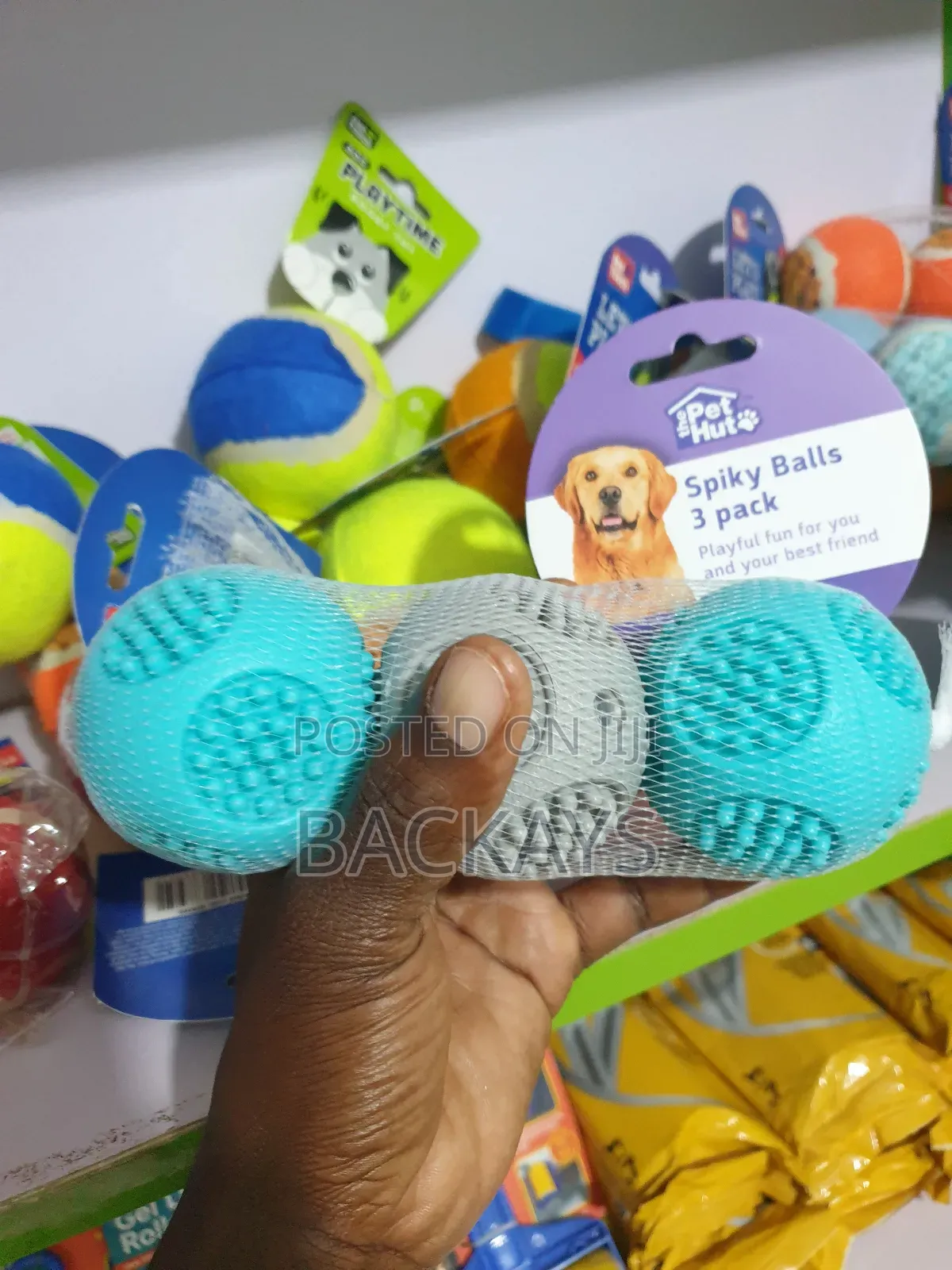 3 Pack Spiky Toy Balls for Dogs