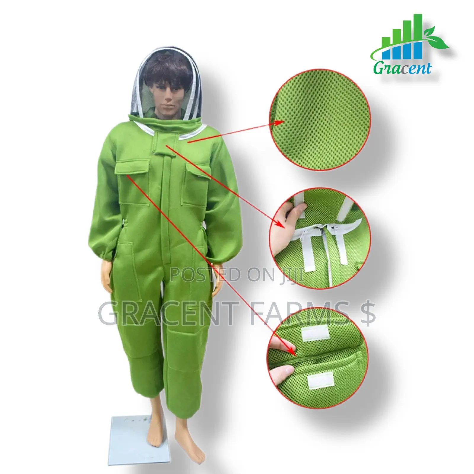 3d Green Ultra Ventilated Astronaut Bee Suit With Pair Of Gloves