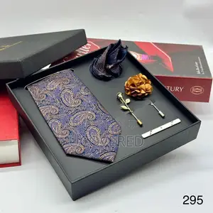 Tie Set Men Mixed Color Necktie Handkerchief Cufflinks