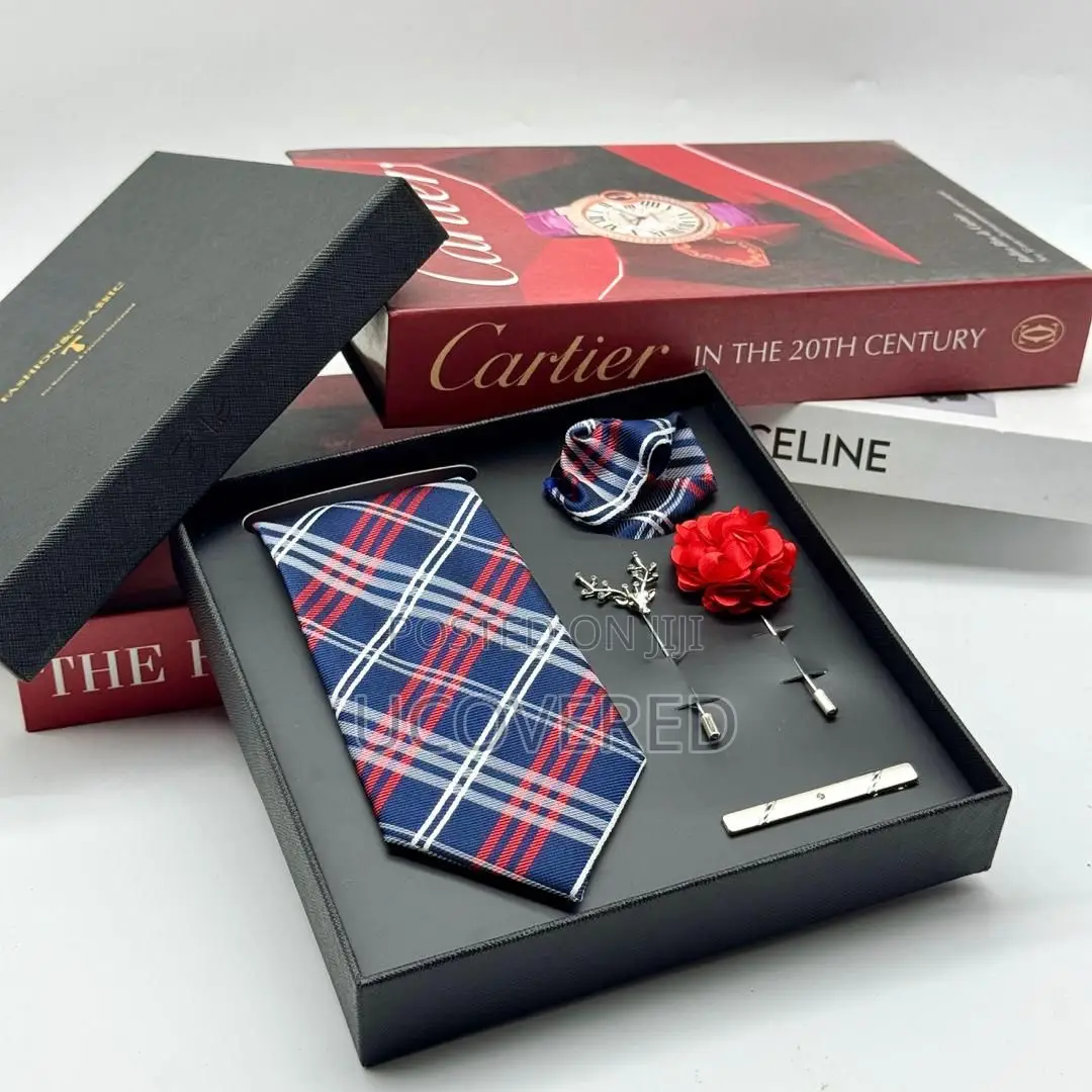 Tie Set Men Mixed Color Necktie Handkerchief Cufflinks