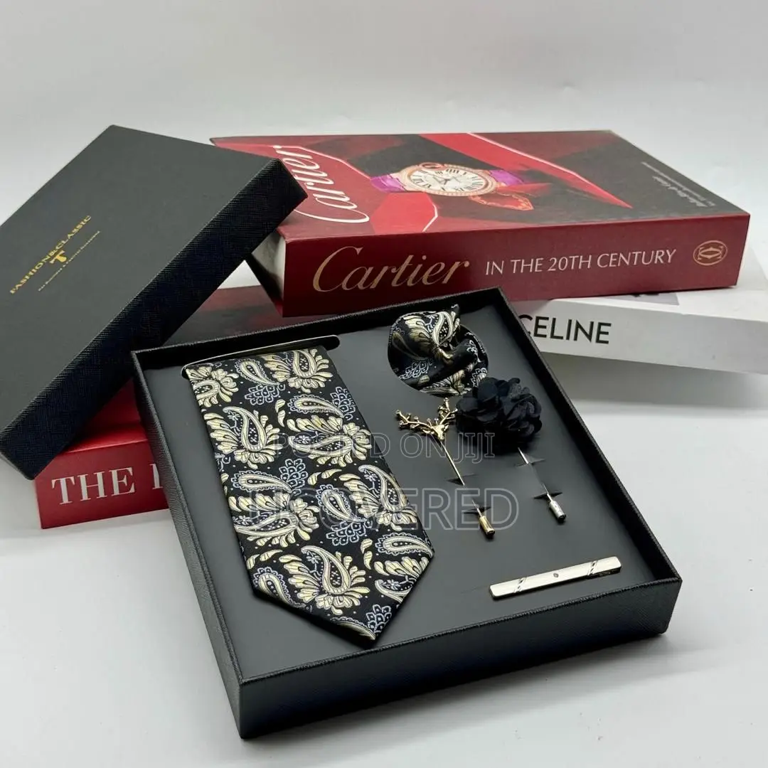 Tie Set Men Mixed Color Necktie Handkerchief Cufflinks