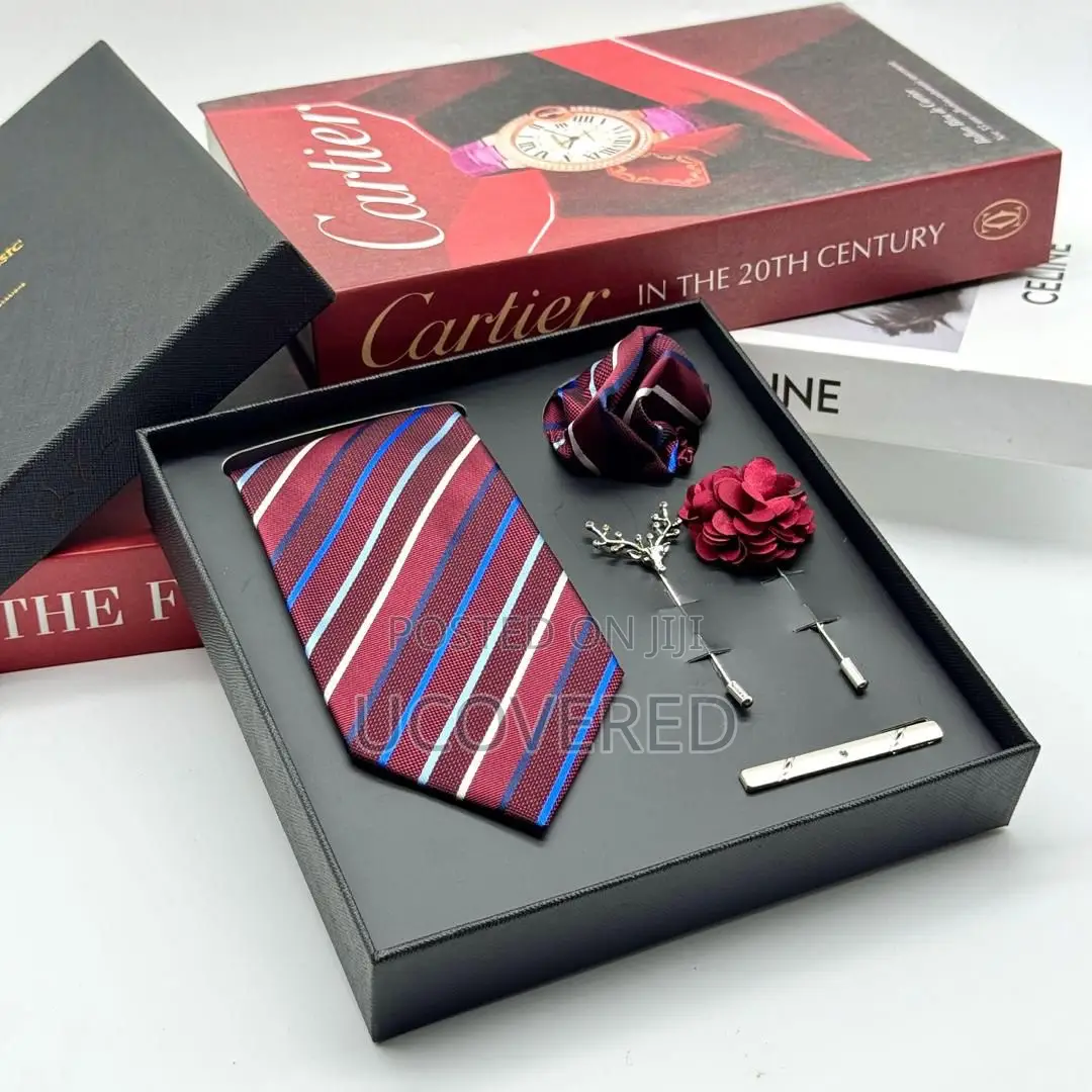 Tie Set Men Mixed Color Necktie Handkerchief Cufflinks