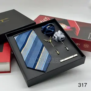 Tie Set Men Mixed Color Necktie Handkerchief Cufflinks