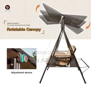 Outdoor Patio Porch Swing Three-Seater Outdoor Swing