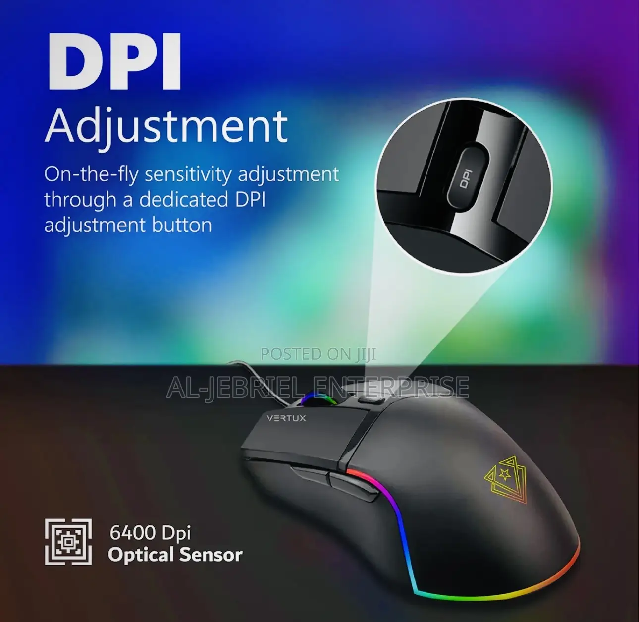 Vertux Argon Wired Optimum Gaming Mouse