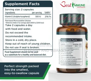 Improved Formula Vitamin E 500iu 100 Vegan Capsules