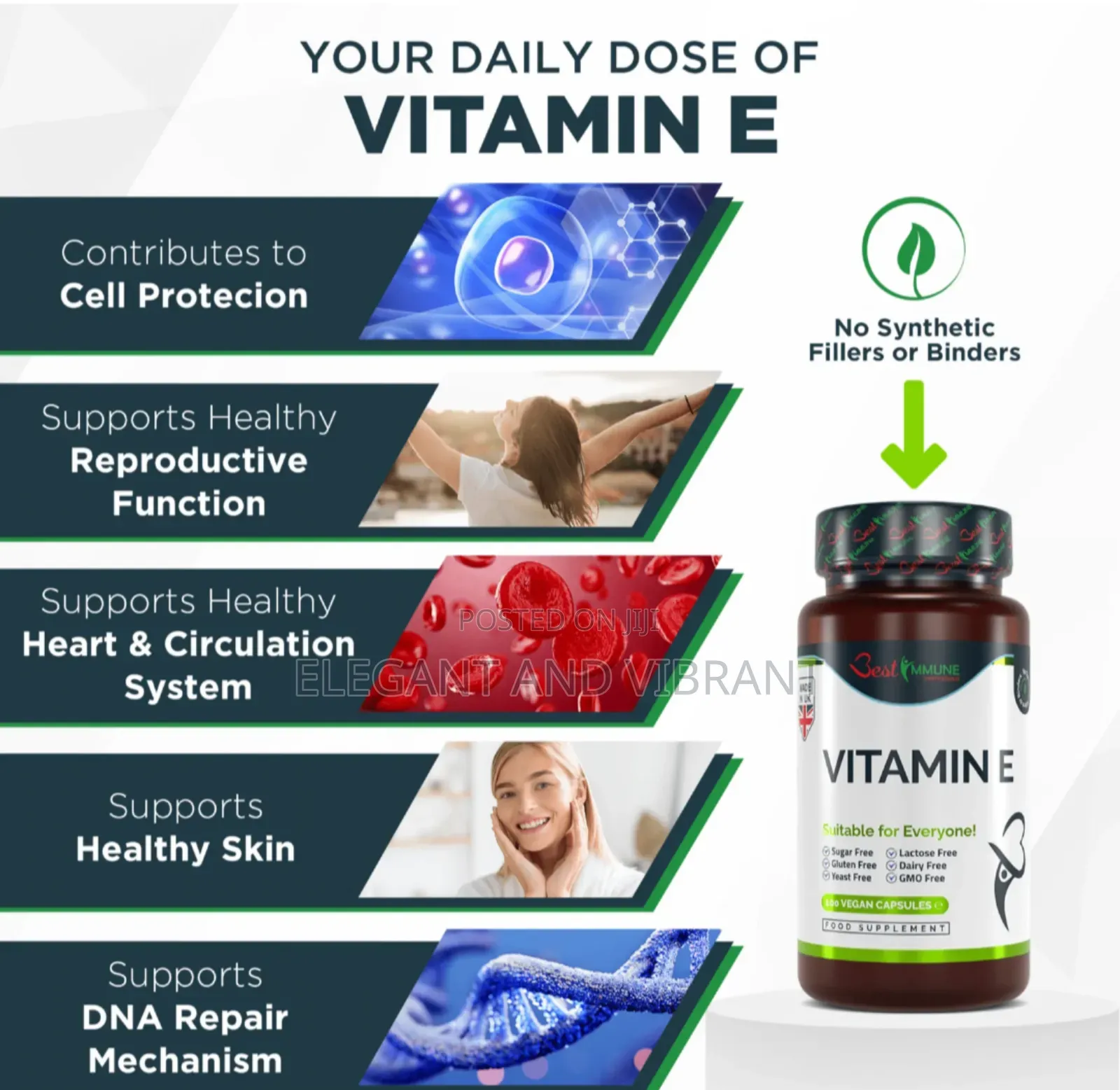 Improved Formula Vitamin E 500iu 100 Vegan Capsules