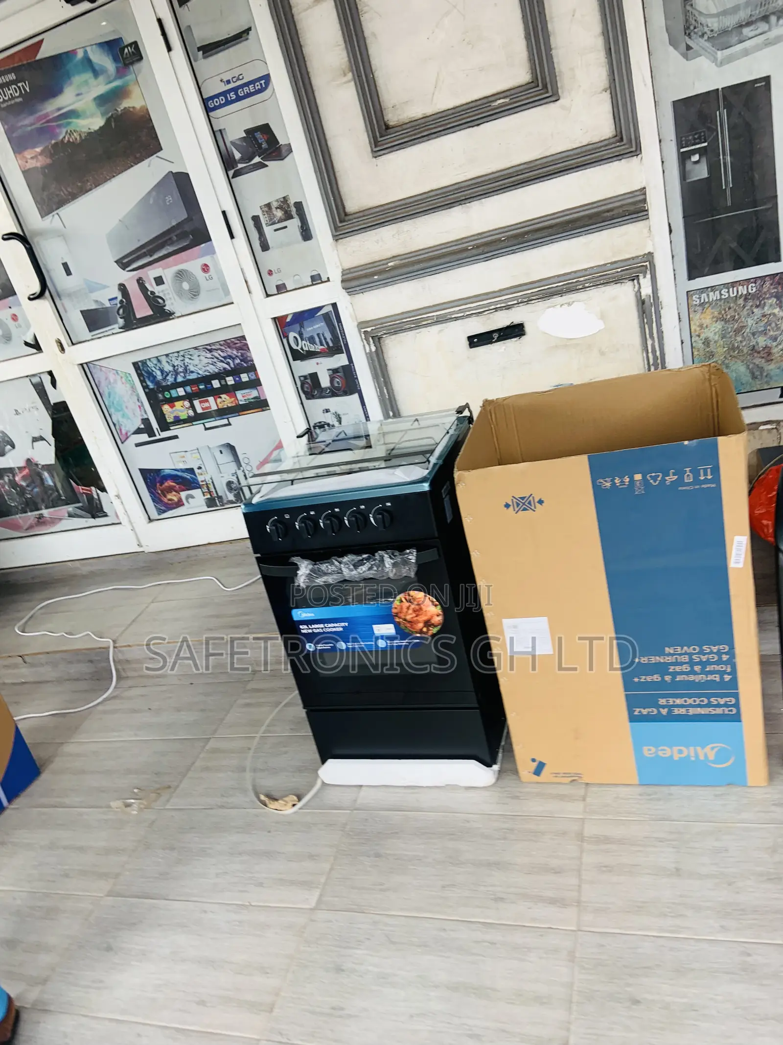 Super Good 4 Gas Cooker Oven 50x50 Midea Glass Lid