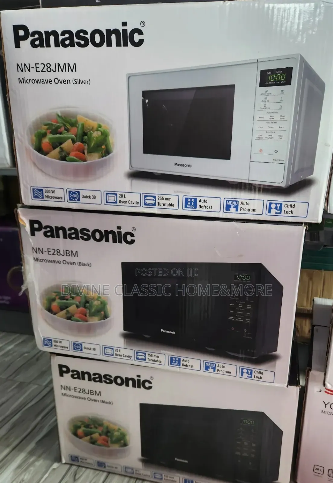 Panasonic Compact Solo Microwave Oven 800 W, 20 Litres,Black