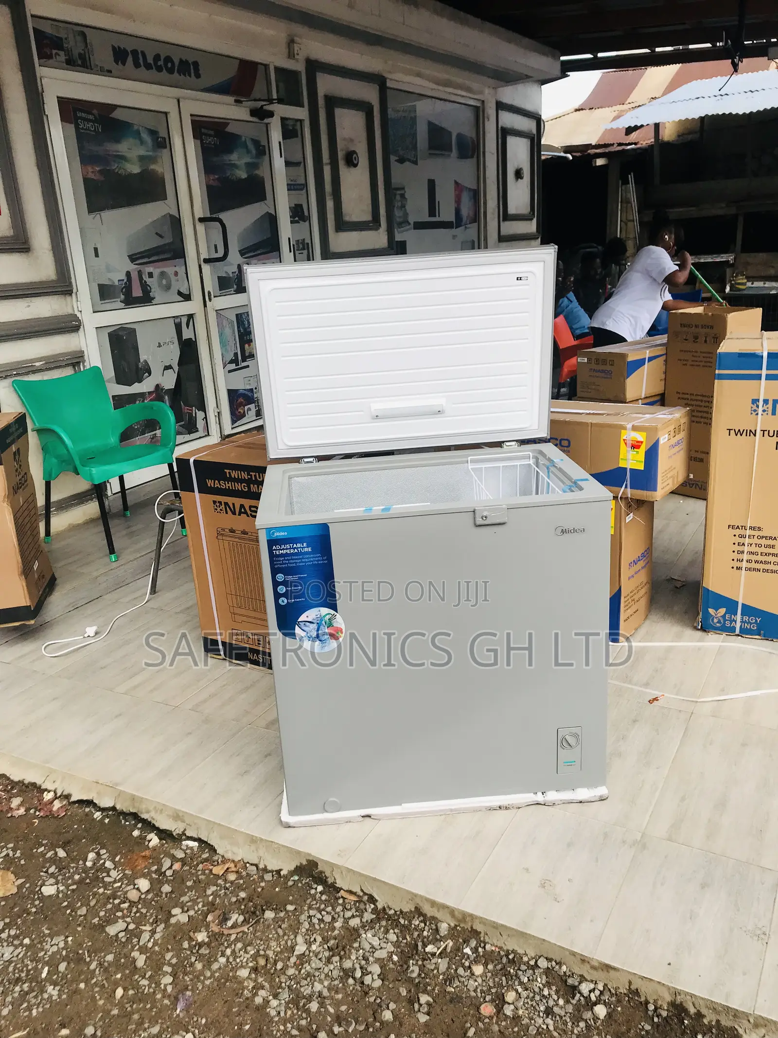 Original Midea Fast 200 Liters Grey Singledoor Freezer