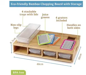 Bamboo Condiments Chopping Board