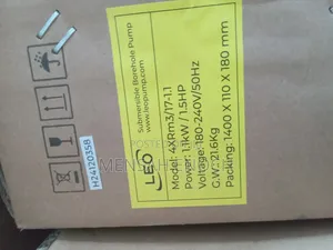 Leo 1.5 Hp Pump Borehole .