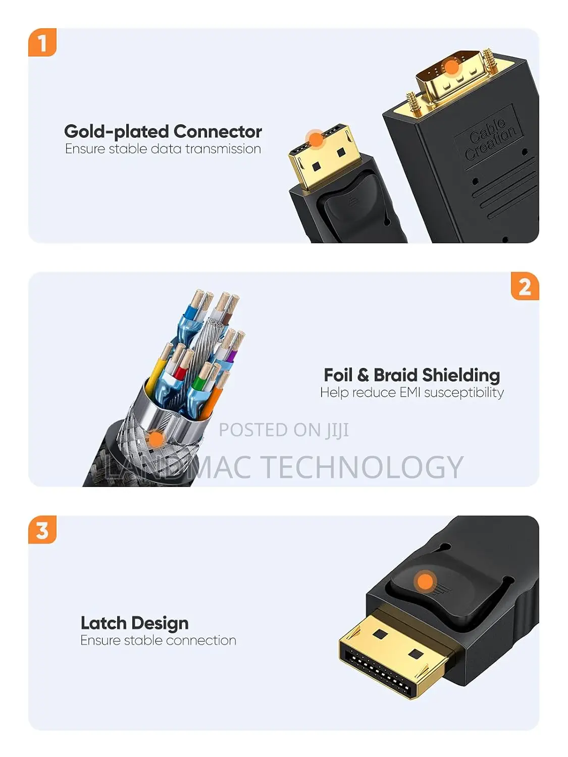 Displayport to Vga Cable