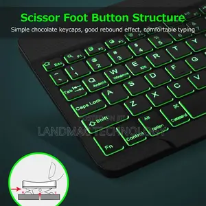 Wireless Bt Keyboard Ultra-thin Rechargeable Mixed Light