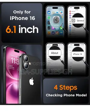 iPhone 16 Phone Case With Glass Screen / Camera Protector