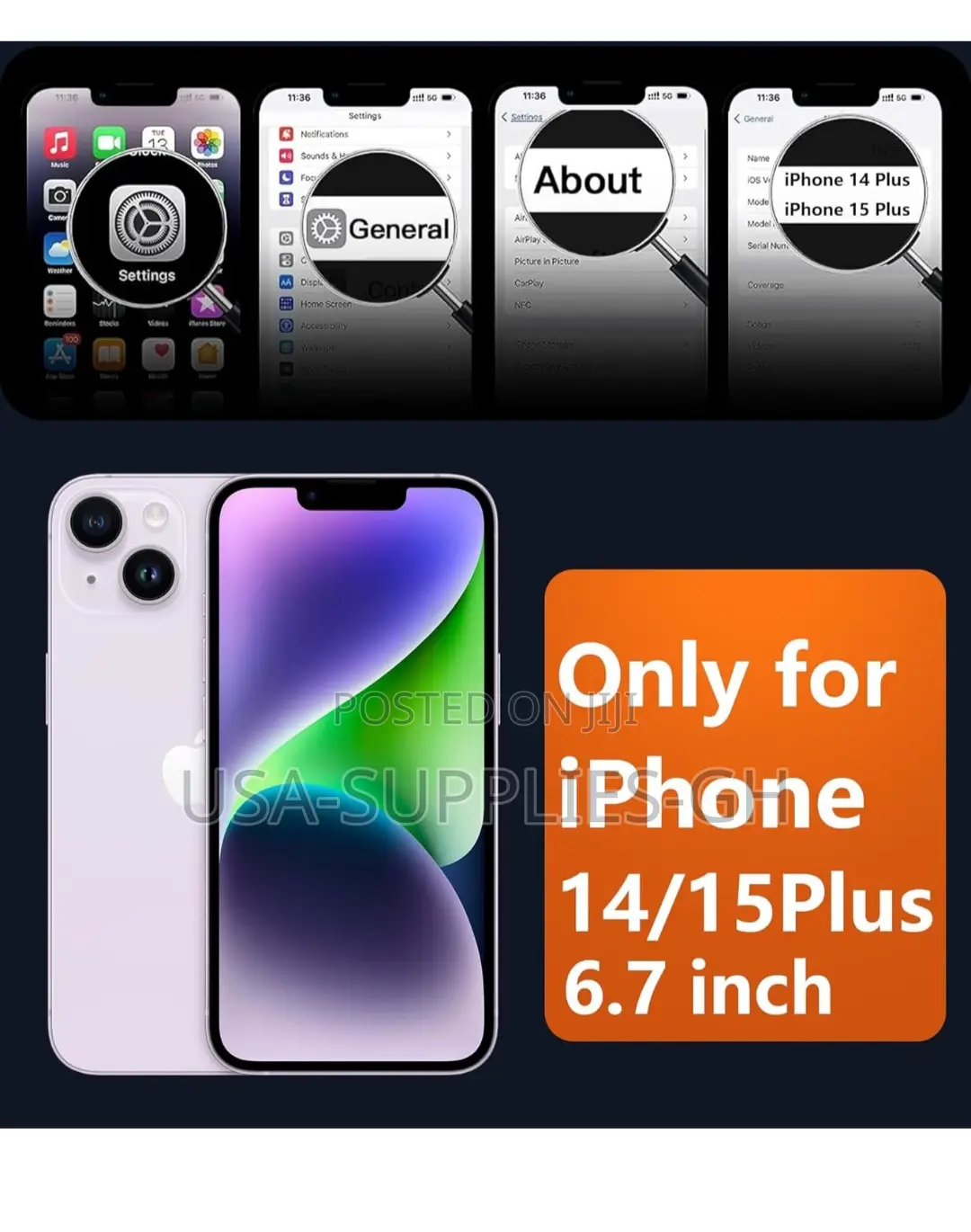 iPhone 15 Plus / 14 Plus Phone Case | Magnetic Frosted Trans