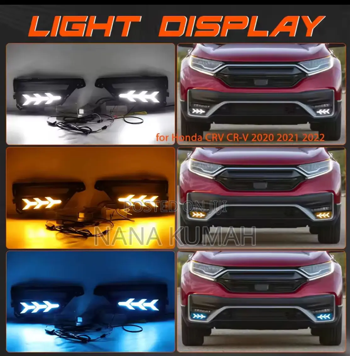 DRL Led Fog Lights Honda CRV 2020 to 2022.