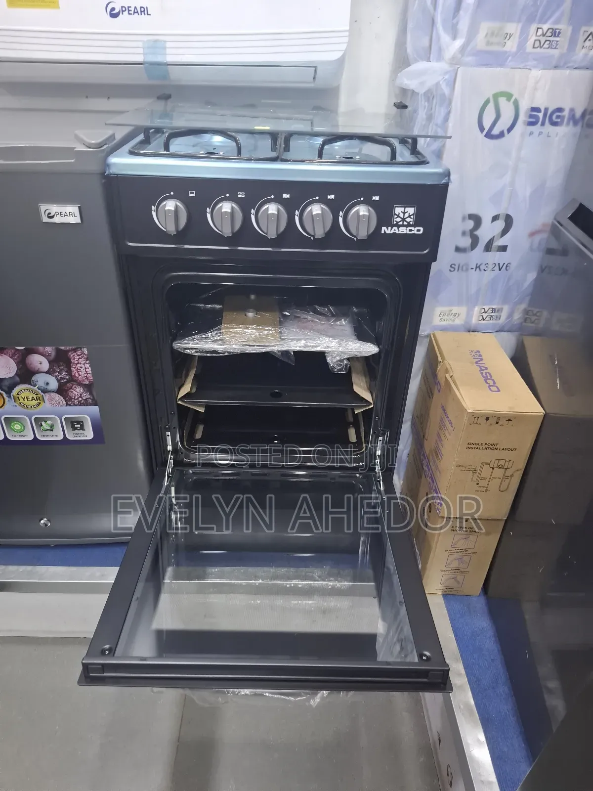 Stainless Nasco Gas Cooker 50×50 With 5 Burners