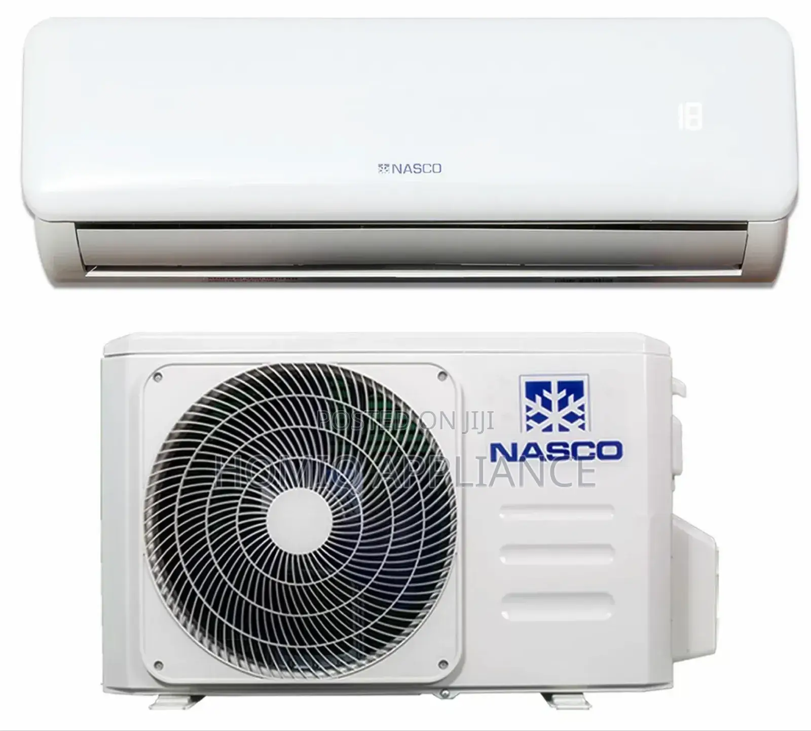 Nasco Split Ac 1.5 Hp With R410 Gas Sleek White Design