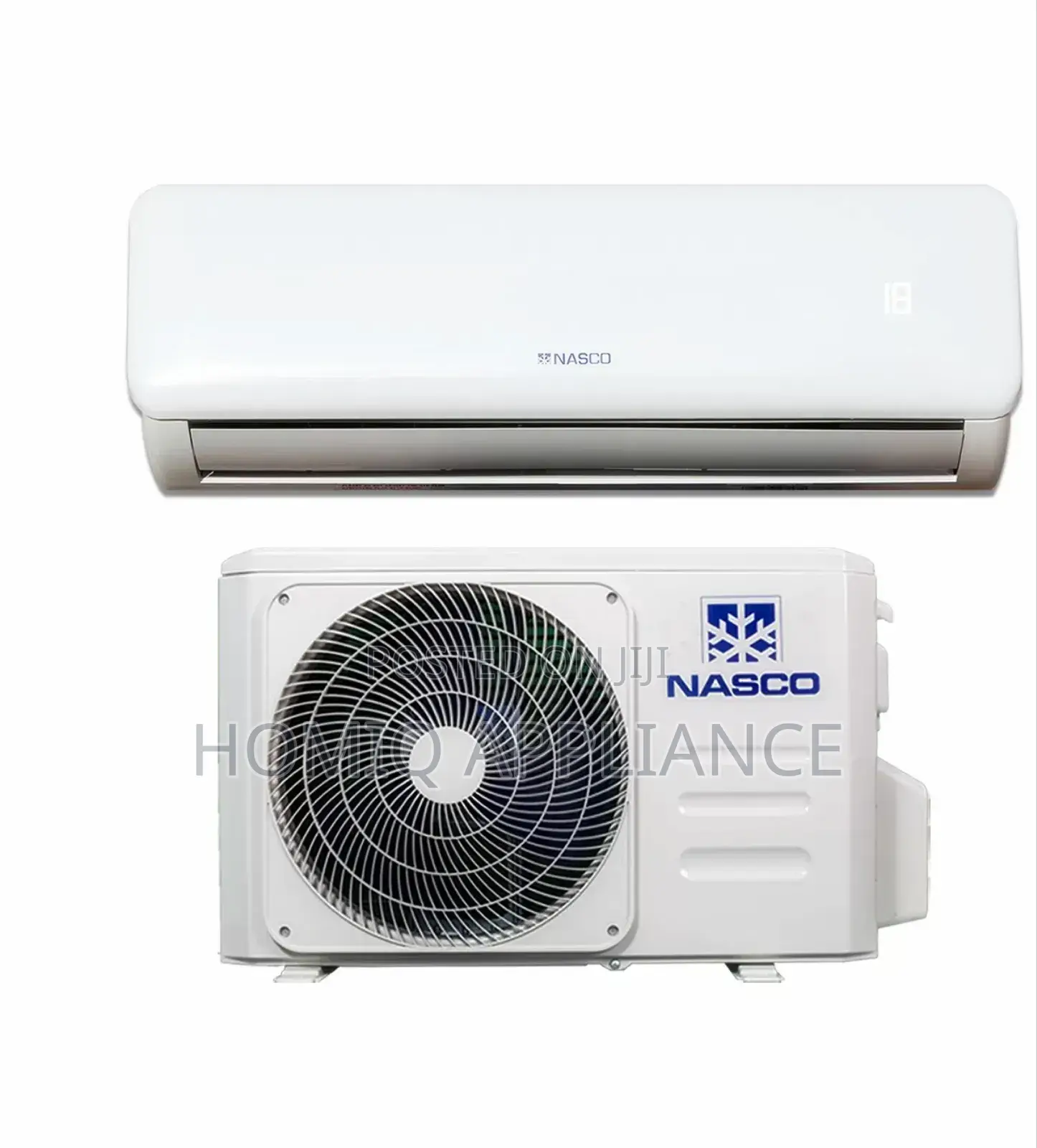 Stylish White Nasco Split Ac 1.5 Hp With Advanced R410 Gas