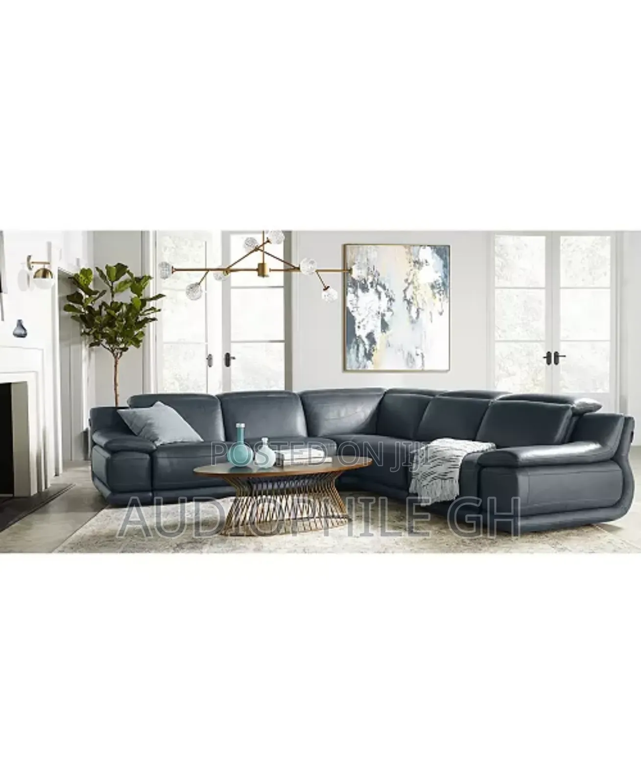 Macy's Furniture Daisley Leather Sofa With 2 Power Recliners