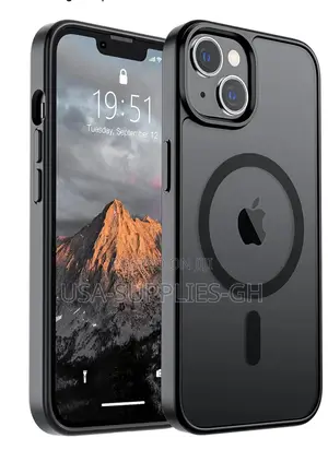 iPhone 15/14/13 Phone Case Magnetic Frosted Translucent Slim