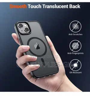 iPhone 15/14/13 Phone Case Magnetic Frosted Translucent Slim